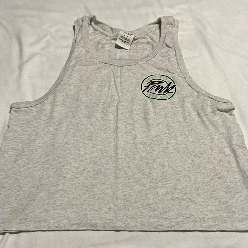 PINK Victoria's Secret Gray Tank with Logo Size Small